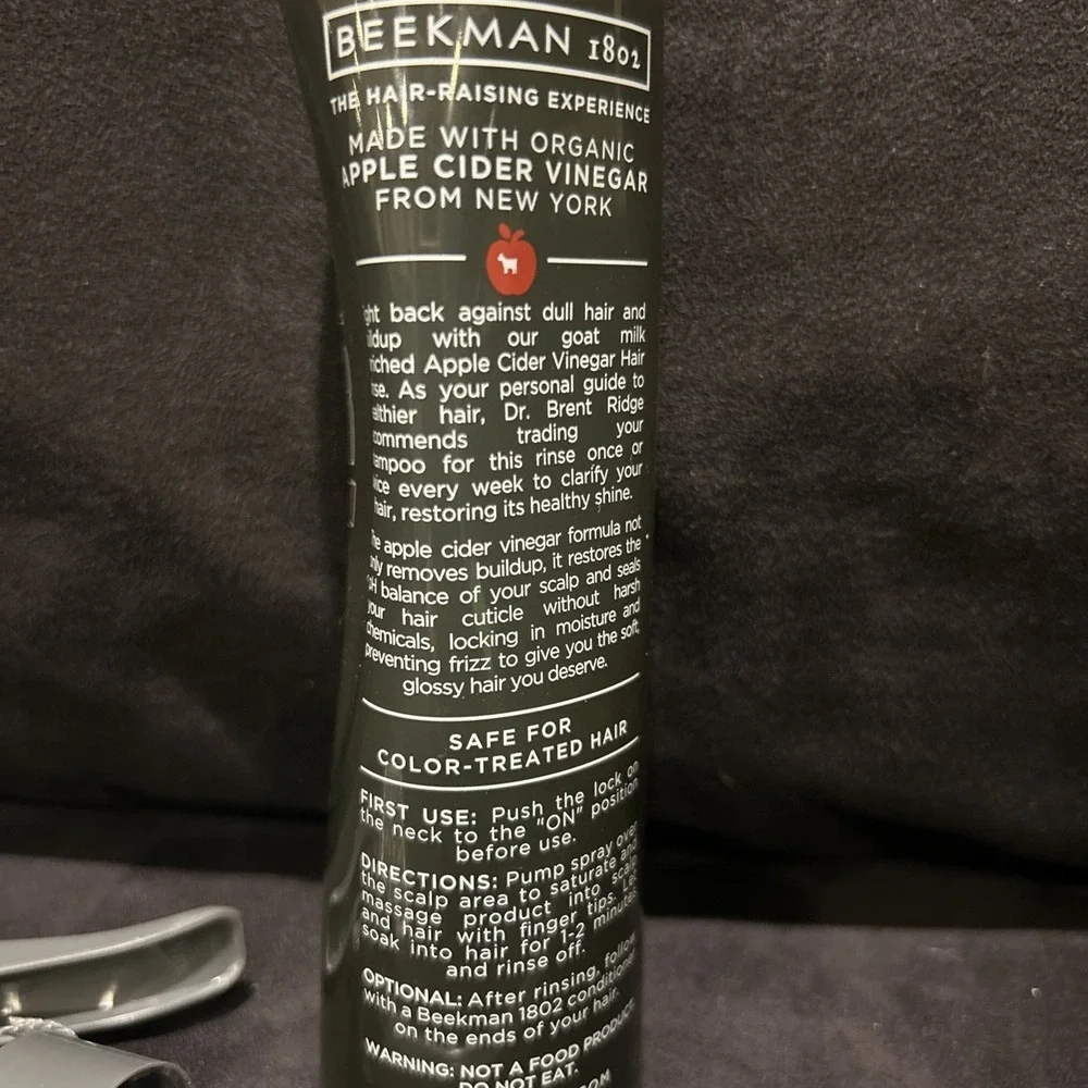 NEW (Sealed) Beekman Apple Cider Vinegar Hair Rinse‎ 9 oz Sealed With Pump
